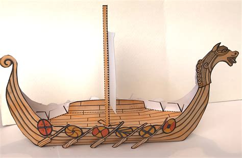 Template For Viking Longboat